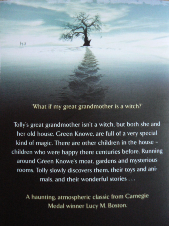 Back cover design of The Children of Green Knowe by Lucy M. Boston, published by Faber & Faber